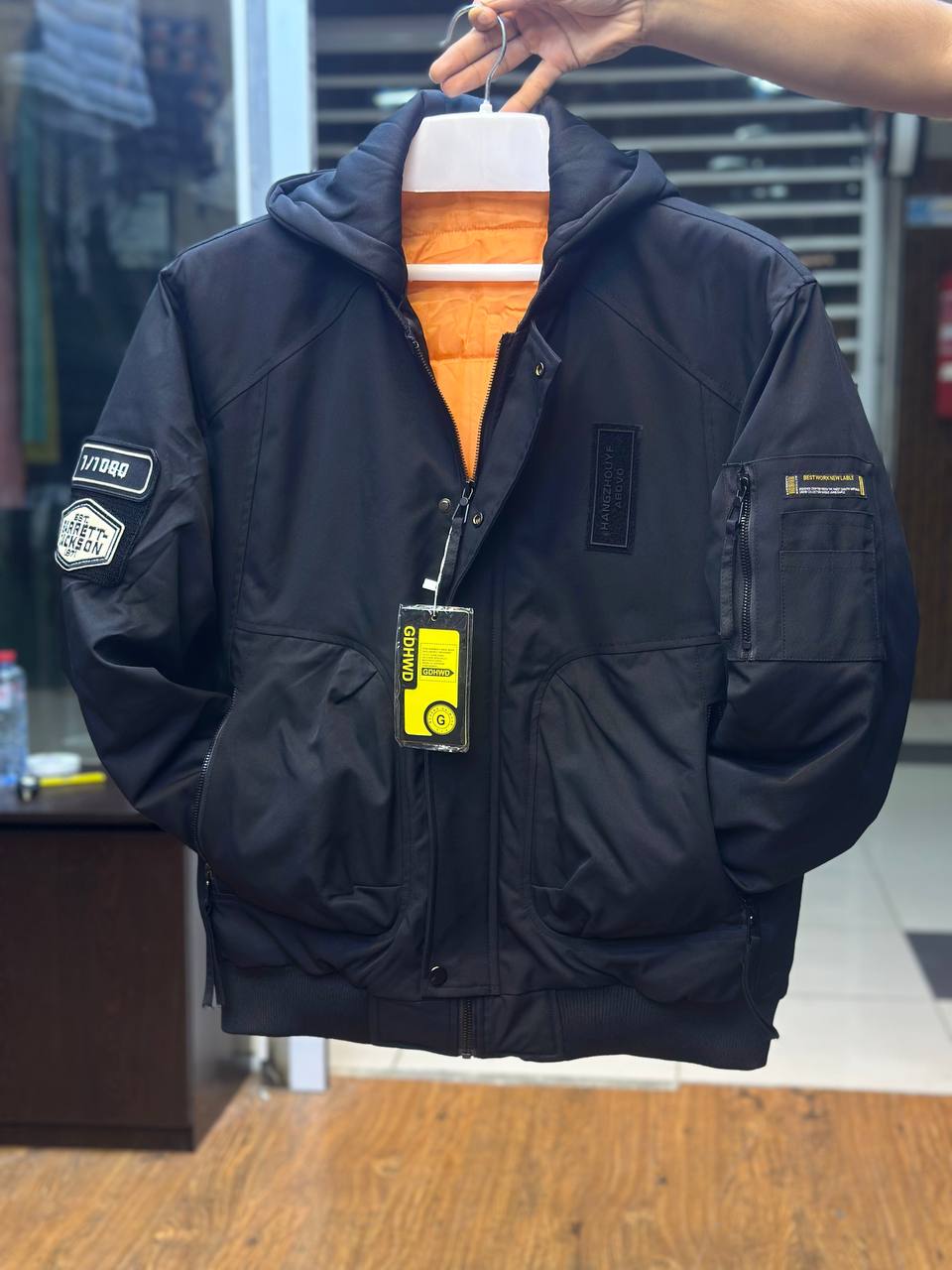 کاپشن خلبانی کتان برزنت